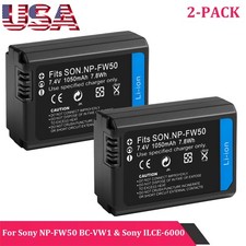 2-PACK Rechargeable Battery 1050mAh for Genuine Sony NP-FW50 W Series Camera New