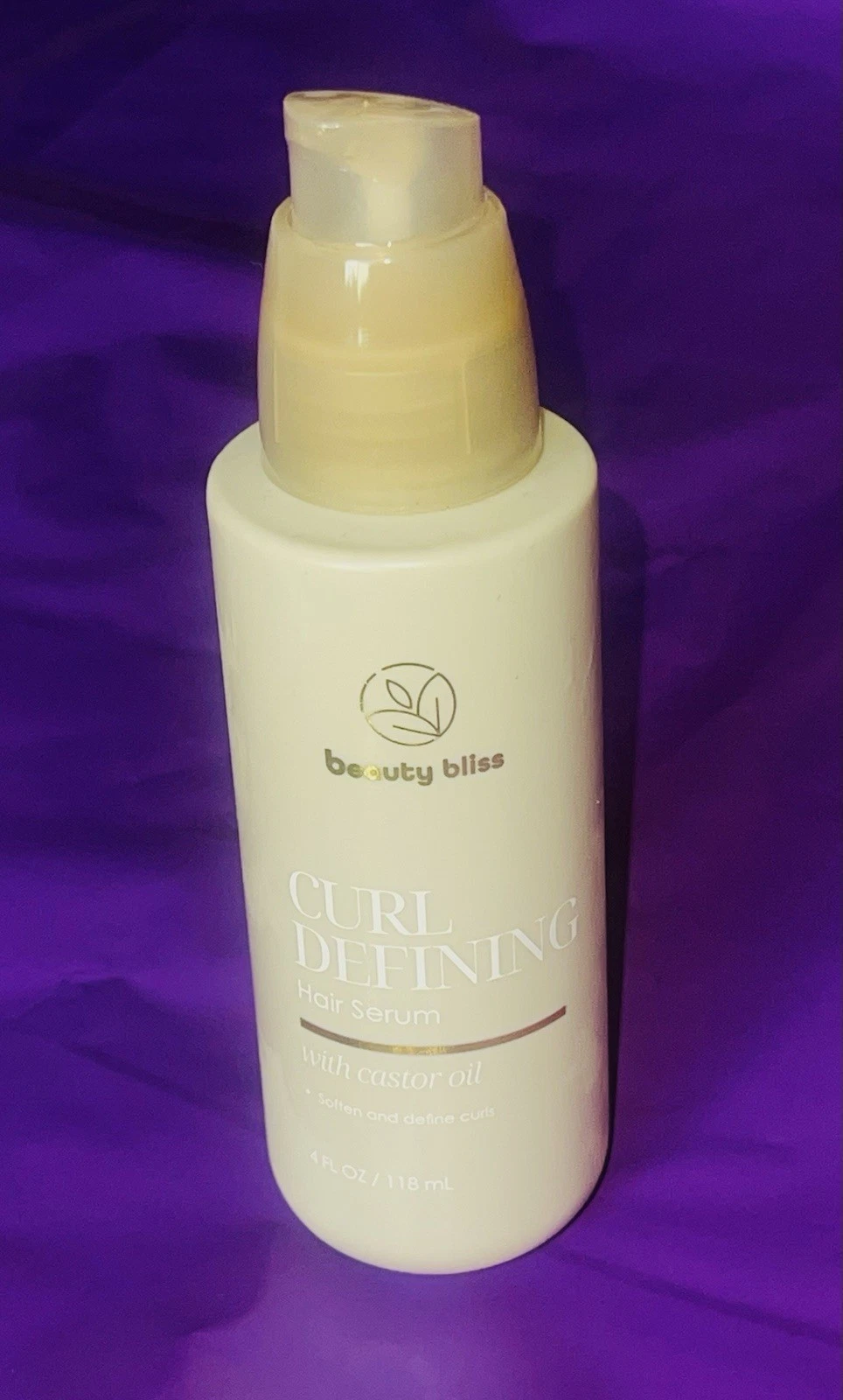 beauty bliss ~ Curl Defining Hair Serum With Castor Oil 4 fl oz - New