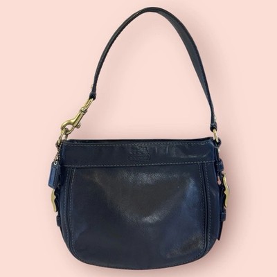COACH Zoe Y2K Vintage Small Mini Hobo Shoulder Bag Purse Black