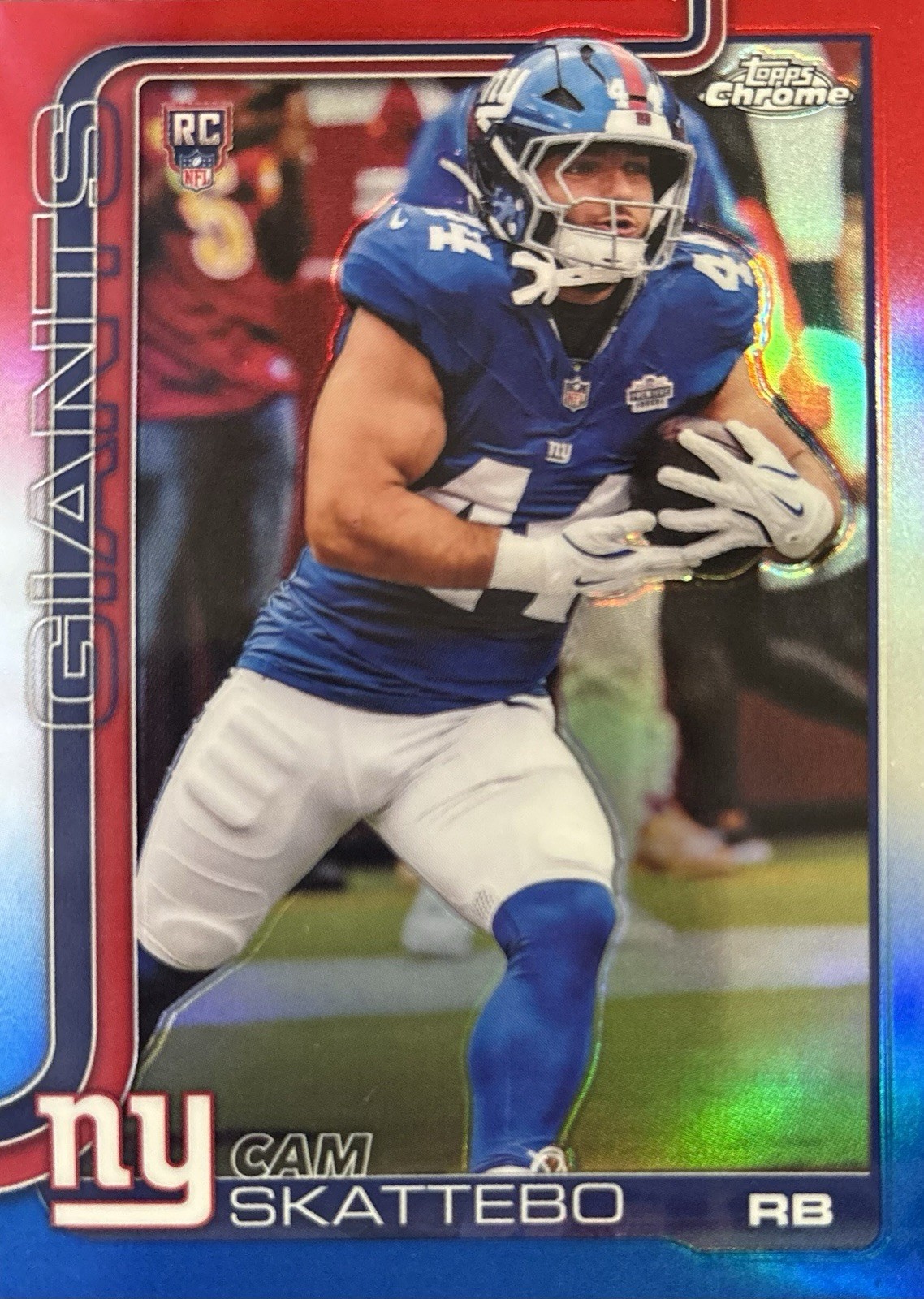 CAM SKATTEBO Rookie 2025 Topps Chrome Red White & Blue Refractor Giants RC #331