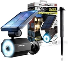 Bell Howell Solar Motion Sensor Spotlight Outdoor