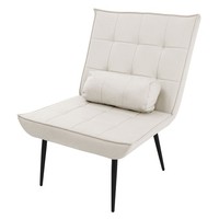 Sessel Relaxsessel Loungesessel Mit RüCkenkissen Wohnzimmersessel Creme