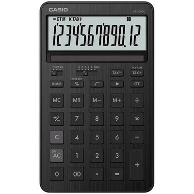 CASIO JW-200DQ-BK Taschenrechner eisenschwarz