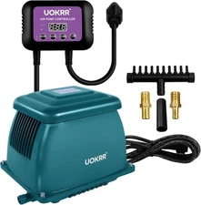 65L Powerful Linear Air Pump, Septic Aerator Pump w/Timer Pond Air Pump