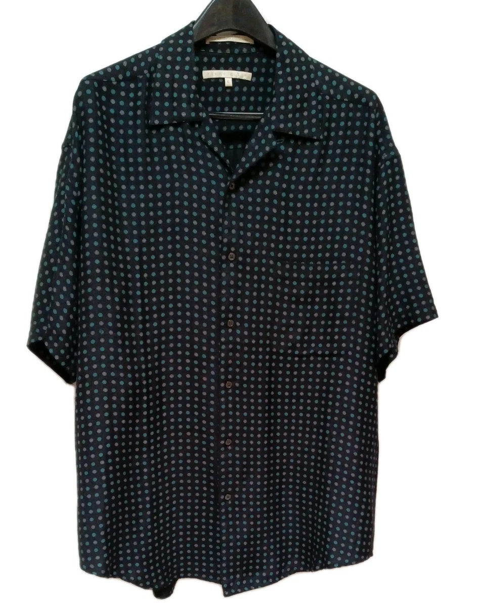 Polka Dot Short Sleeve Button-Up Casual Button-Down Shirts for Men