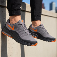 New NIKE Air Max Men's classic Athletic Sneakers shoes gray orange all sizes