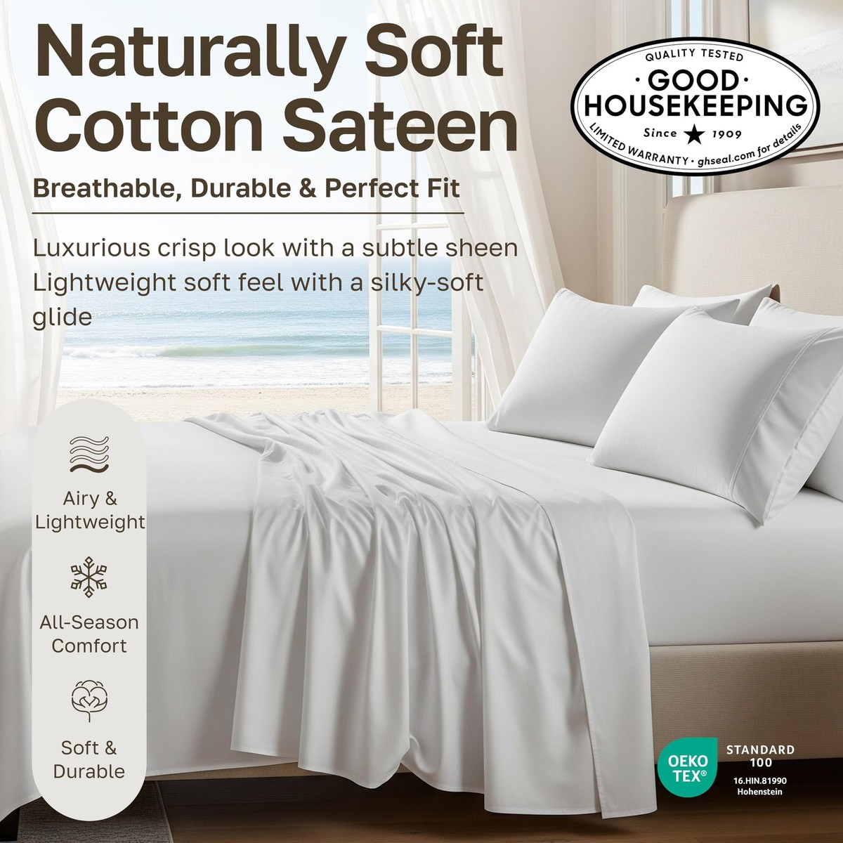 California Design Den fullコットン ボックスシーツ California Design Den 100% Cotton 2Pack Full Sheet Set Soft