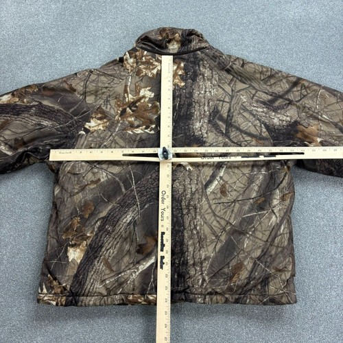 RealTree Jacket Adult Medium Brown Workwear Camo Hunting 90s Lined Coat Mens - Picture 6 of 8