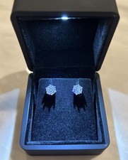 GRA Certified 1ct Moissanite Cushion Halo Stud Earrings — listing 5