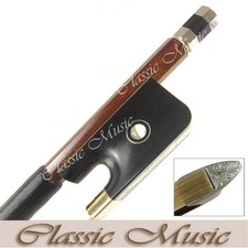 Silver Pernambuco Cello Bow With Crafted Silver Tip 4/4 Mongolian Horse Hair