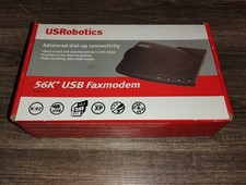 USRobotics 56K Model 5633B External USB Faxmodem In Box Dial-Up 2006 Windows XP