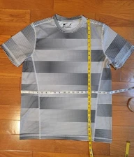 Xersion Power Tee T-Shirt Mens Size M Black White Stripes Comb Ship Multi Items