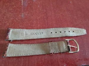 Bracelet de montre vintage GUCCI en cuir 17r