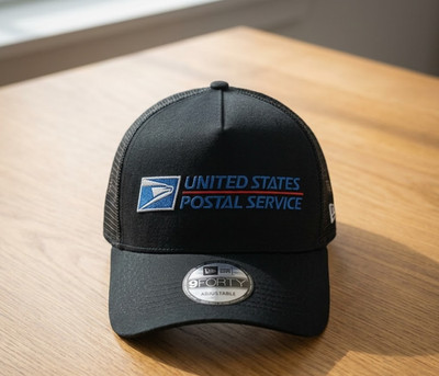 U.SPS Trucker Hat Black Mesh Snapback Cap US Postal Service