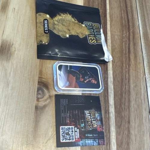 Bullion Baddies Series 7 Backstage Seduction  Cashmere Kira 1 oz Silver Bar