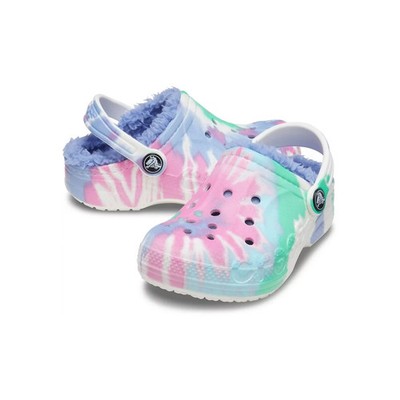 Crocs Baya Printed Lined Clog Tiedye UK 3 - Cosy Fleece Lined - Brandneu