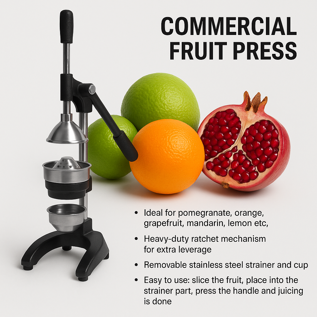 Heavy-Duty Manual Citrus Pomegranate Juicer – Commercial Grade
