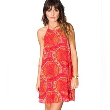 Show Me Your Mumu Katy Halter Dress in Pink Colada Size Small