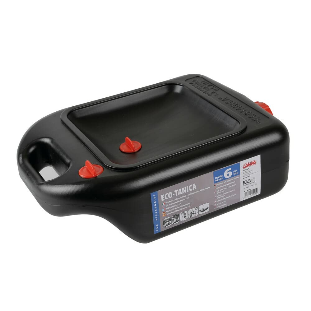 Bac de rétention 6L noir anti-fuite avec rebords renforcés pour garage