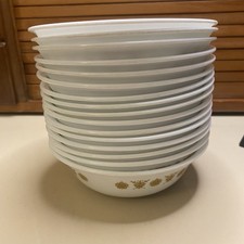 Set Of 16 Corelle Cereal Bowls Gold Butterfly  6”