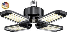 120W LED Garage Light 12000LM 5 Panel Deformable Ceiling Shop Light E26