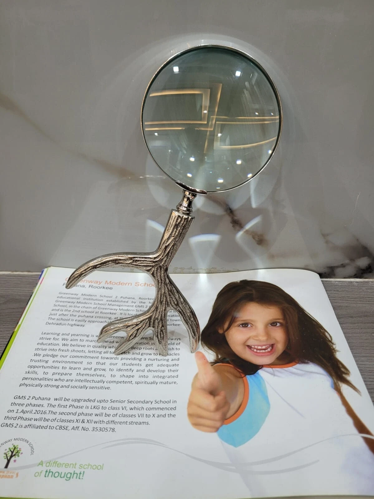 Emporio Rustic Antler Handle Magnifying Glass Vintage Handmade Desk Decor Gift