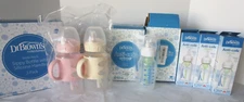 Lot-11 Dr. Brown's Natural Flow Anti-Colic Options+  2 Wide-Neck SIPPY Bottles
