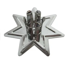 Silver Faery Star Chime Candle Holder for 4" Mini Taper Spell Candles Fairy Star