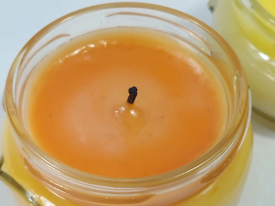 TYLER CANDLES - Three 3.4 oz Jars - Diva - Orange Vanilla - Birthday Cake (lit) - Image 3 of 4