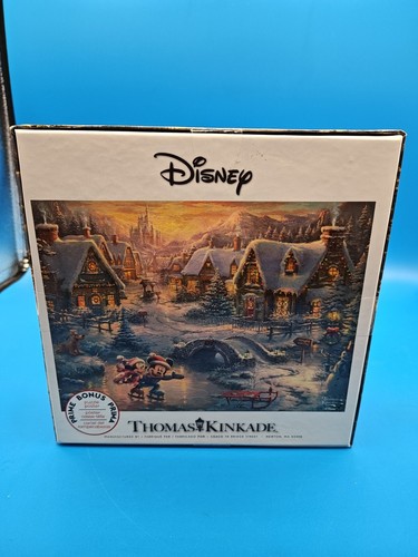 Thomas Kinkade Disney 1000 pc Puzzle Mickey's Victorian Christmas - Picture 5 of 6