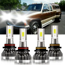For Chevrolet C3500 1990-2000 4x 9005 9006 LED Headlight Bulbs High/Low Beam
