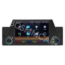 1 Din Car Stereo Radio For Apple CarPlay Android Auto BT USB Multimedia Player