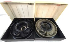 Lot 2 Kodak 80 Count Slide Capacity Film Carousel Trays Photography Art Vintage
