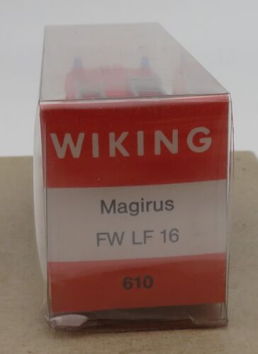 WIKING Ho 1/87 Camión Magirus Fw Lf 16 Feuerwehr Bomberos 112 #610 IN Box - Imagen 8 de 8