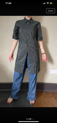 Camisa Prada 100% seda unisex talla 48 - Imagen 5 de 8