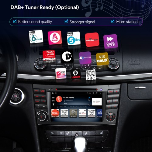 7" Autoradio Android 14 GPS 4G 8Kern CarPlay DVD DSP für Mercedes W211 E400/E500 - Bild 22 von 24
