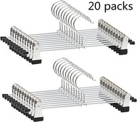 20 X HosenbüGel KlammerbüGel KleiderbüGel Metall RockbüGel Hosenspanner De