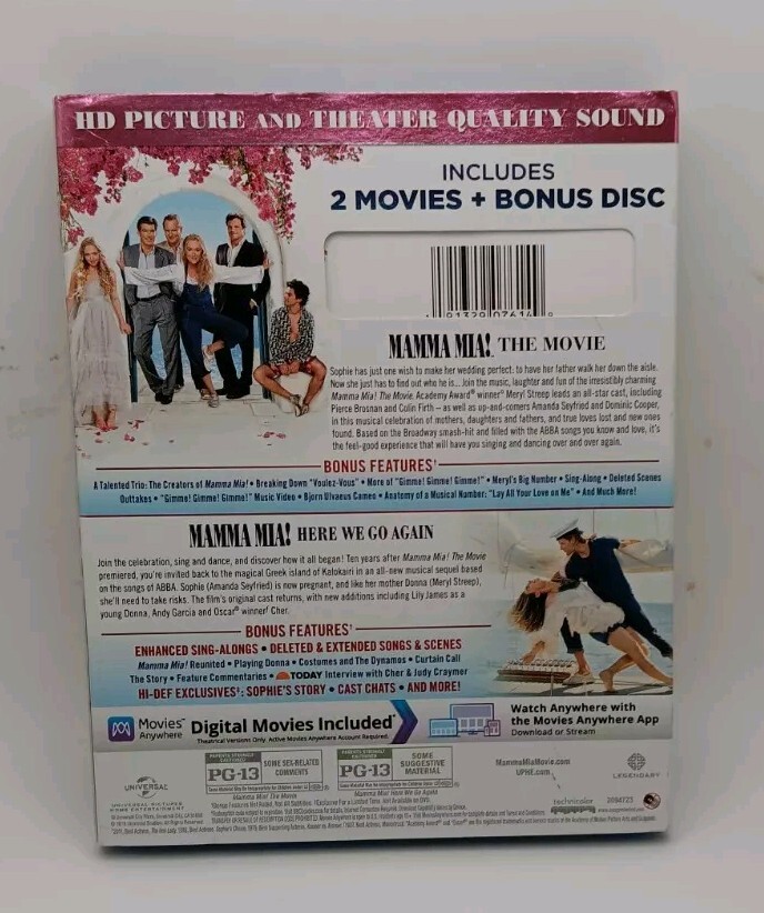 Mamma Mia! 2-Movie Collection (BLU-RAY) Meryl Streep,Cher PRE