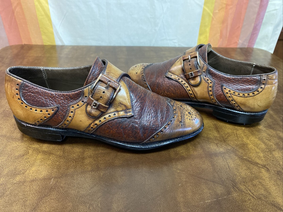 Vintage Footjoy Golf Shoes Mens Leather Size 8.5 D Wingtip 