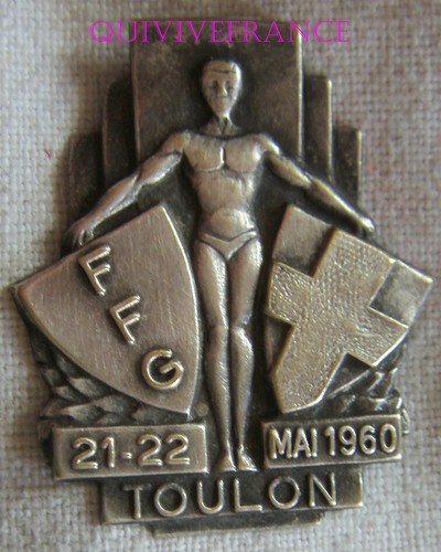 Insigne Original 34ème Fête Gymnastique Troyes 1908 - Badge Ancien France