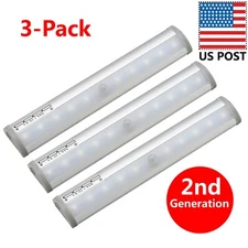 Cabinet Motion Sensing LED Night Light Closet Portable Magnetic Bar  Kuled 3pack