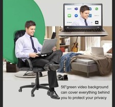 59" Green Screen Backdrop Round Collapsible Webcam Background For Chair Videos
