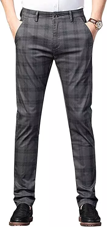 Plaid hotsell pants gray