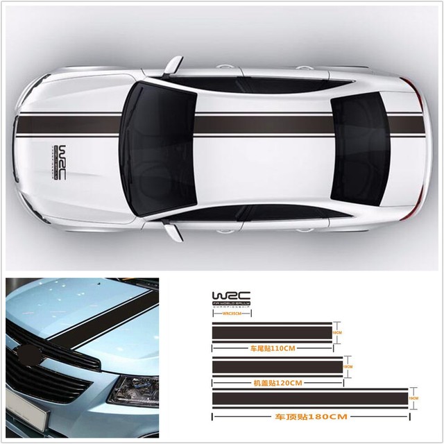 Racing Car Body Cover /Trunk/ Roof /Tail Full Size Decal Vinyl Stickers