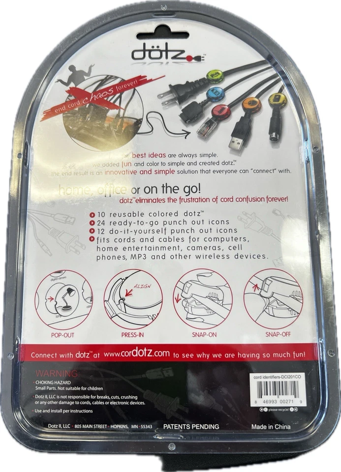 New In Package, Dotz Cord Identifiers - Image 2 of 2