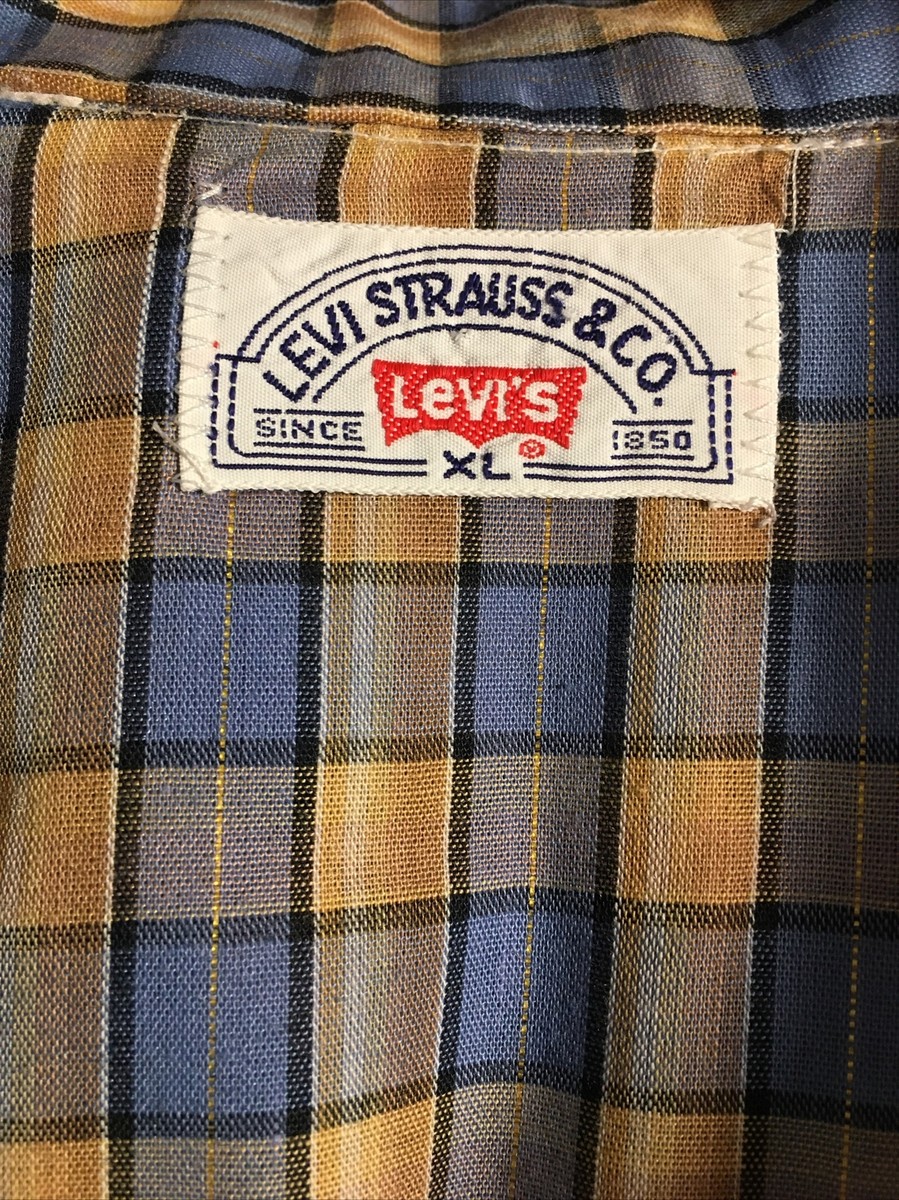 RARE vintage Gold & Black Tag 70s Levi