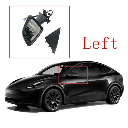 Fit For 2017-2023 Tesla ModelY Model Y New Black Left Driver View Mirror US