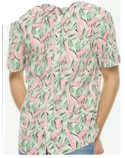 Stranger Things 3 Hopper Woven Hot Topic Button Down Button Up Sz XS/M NWT!!