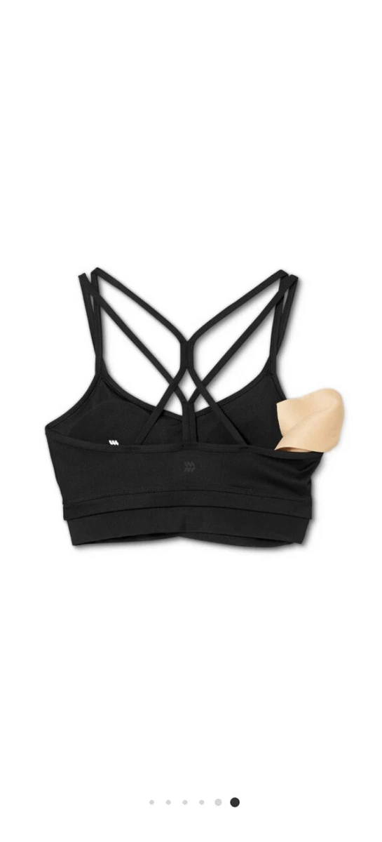 Light Support Micro-Mesh Bra All in Motion Black Small Sports Bra target