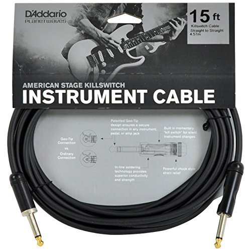 D'Addario American Stage Kill Switch Instrument Cable, 15 feet eBay